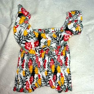 Floral/Hawaiian Patterned Top for Women